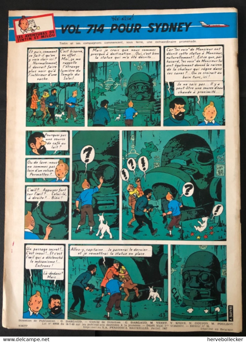 TINTIN Le Journal Des Jeunes N° 978 - 1967 - Tintin