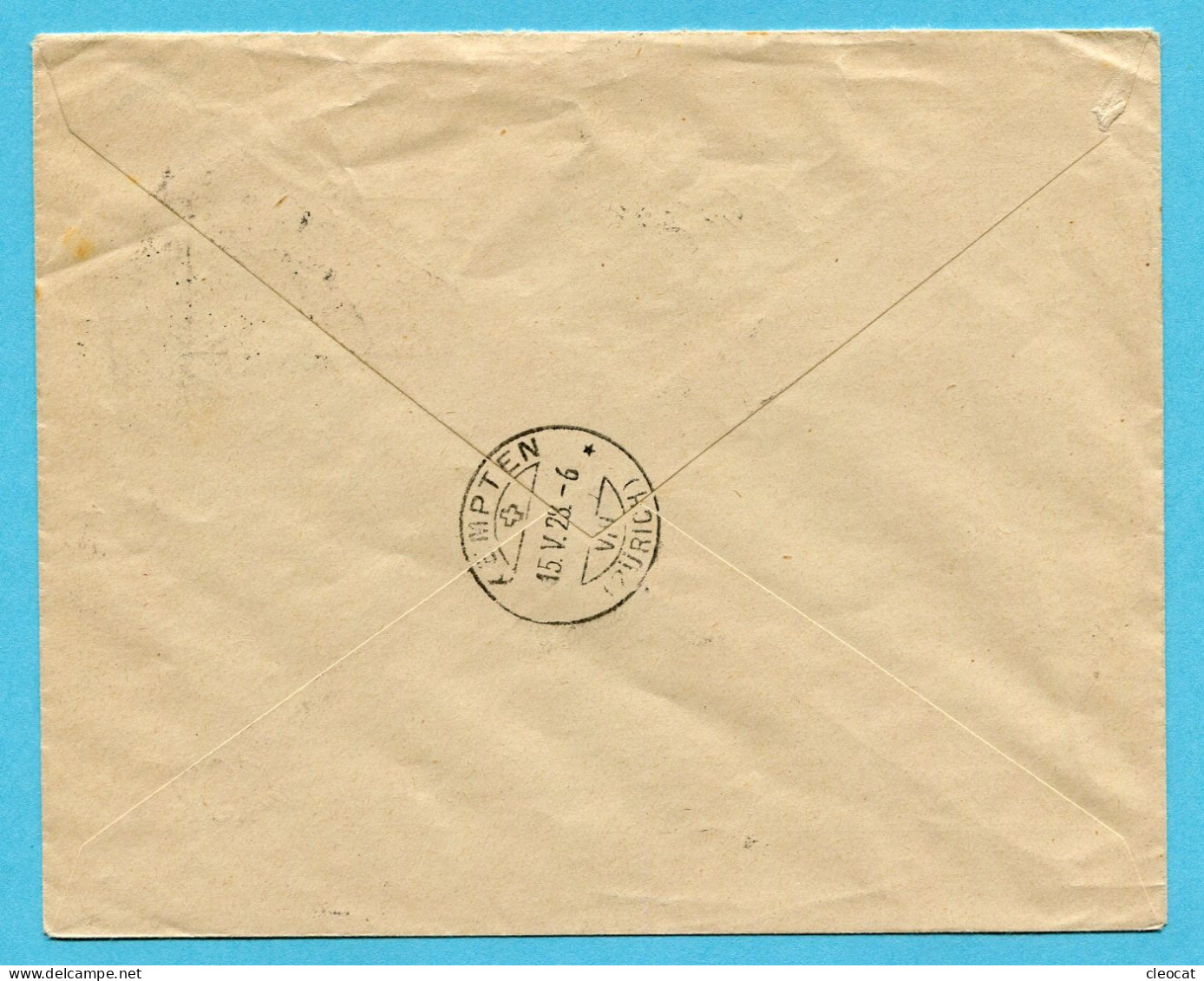 Brief NHORA Flug RF 28.10a - Genf - La Chaux-de-Fonds 1928 - Erst- U. Sonderflugbriefe