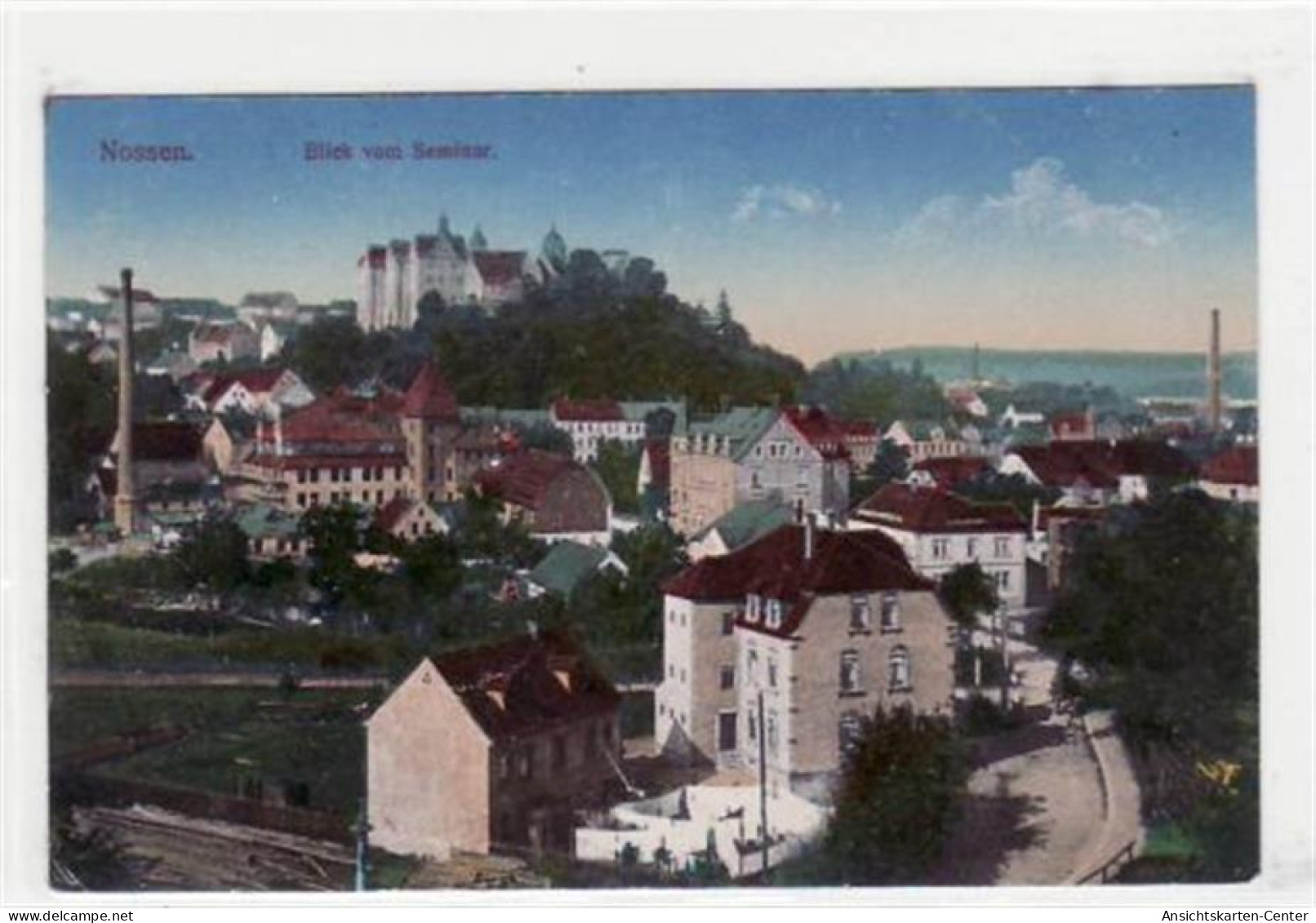 39029703 - Nossen Mit Blick Vom Seminar Gelaufen Von 1918. Leicht Abgerundete Ecke N, Rueckseite Leicht Fleckig, Sonst  - Nossen