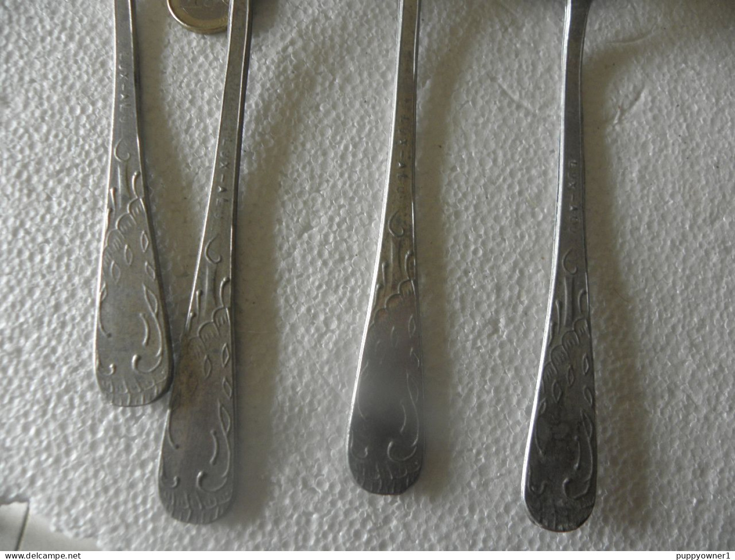 4 Cuillères A Soupe En Aluminium Xix Eme - Spoons