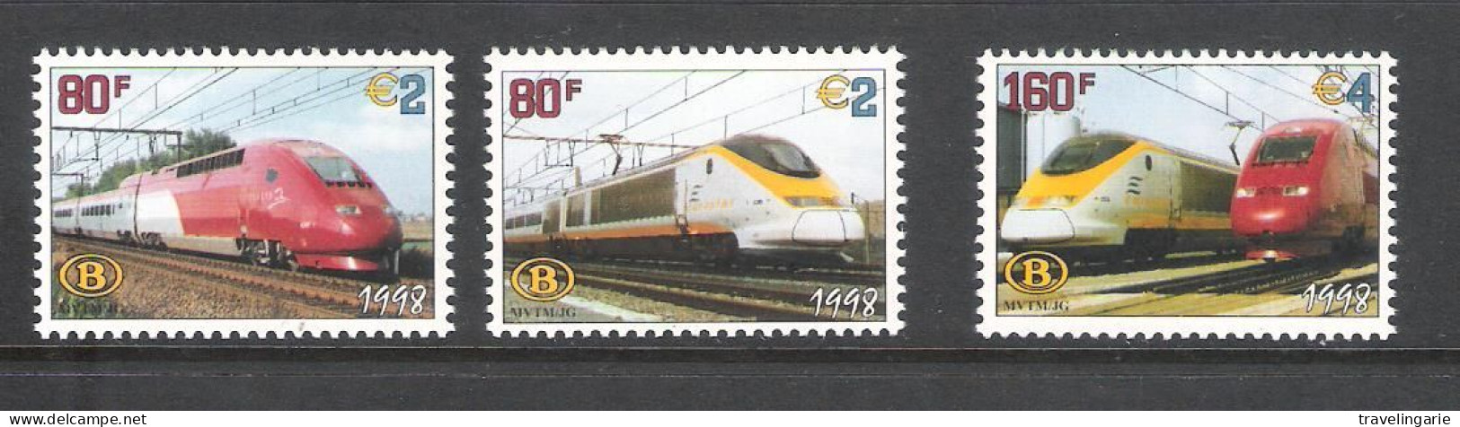 Belgium 1998 Eurostar And/et Thalys Trains ** - 1996-2013 Vignettes [TRV]