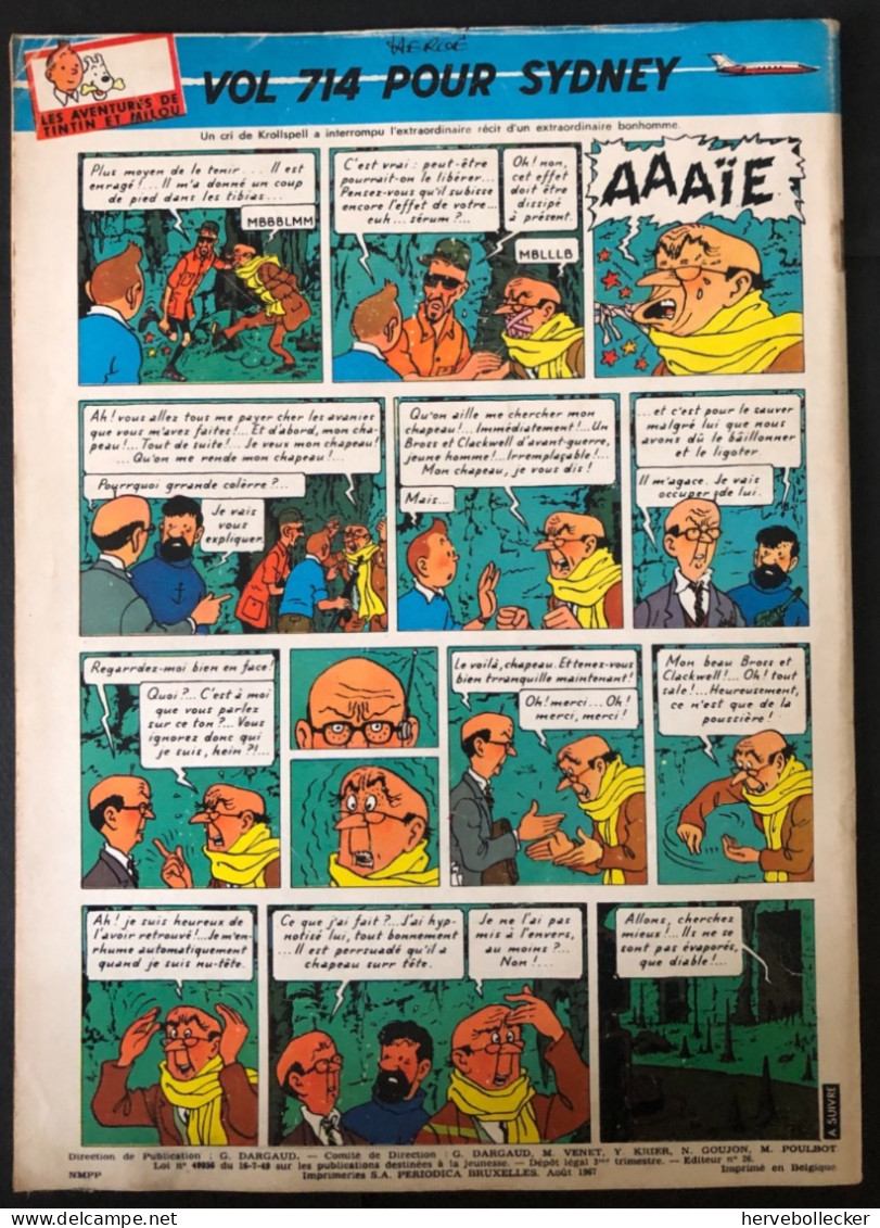 TINTIN Le Journal Des Jeunes N° 981 - 1967 - Tintin