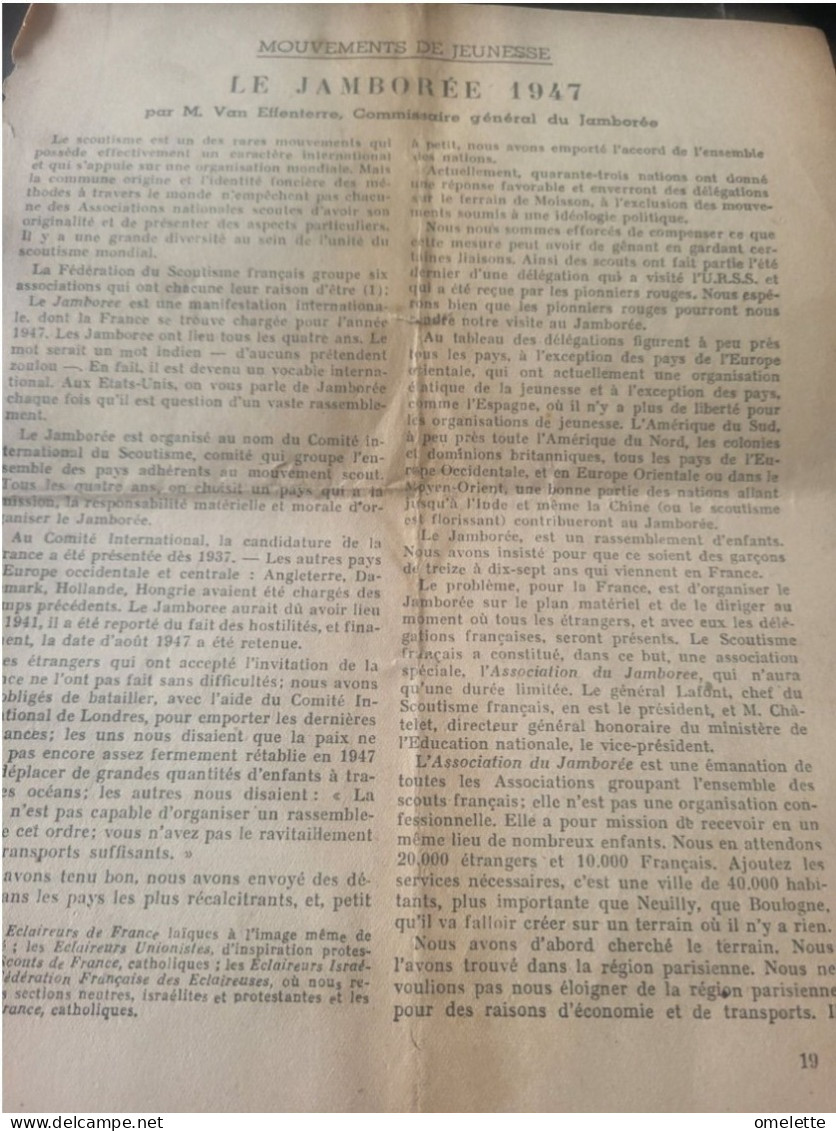 SCOUTISME /JAMBOREE 1947 MOISSON .RENDEZ VOUS DE LA PAIX /8 PREMIERS NUMEROS