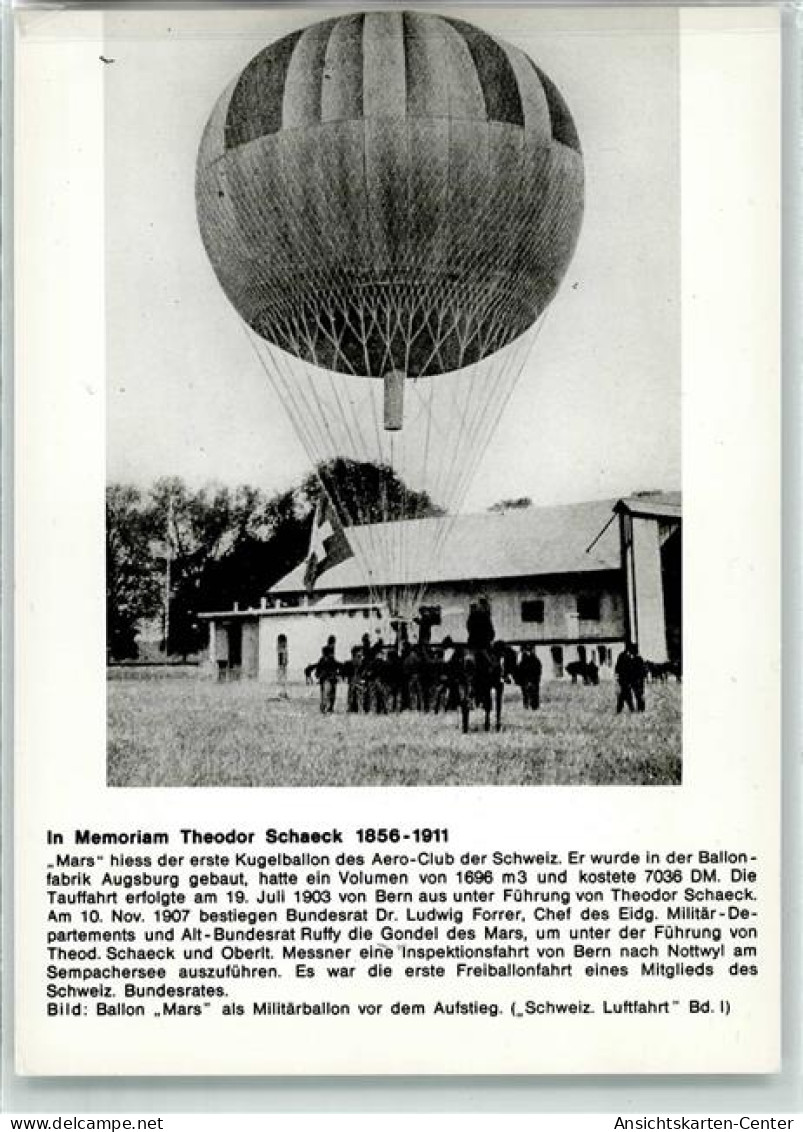 10639403 - Theodor Schaeck Beruehmte Schweizer Ballonfuehrer - Fesselballons