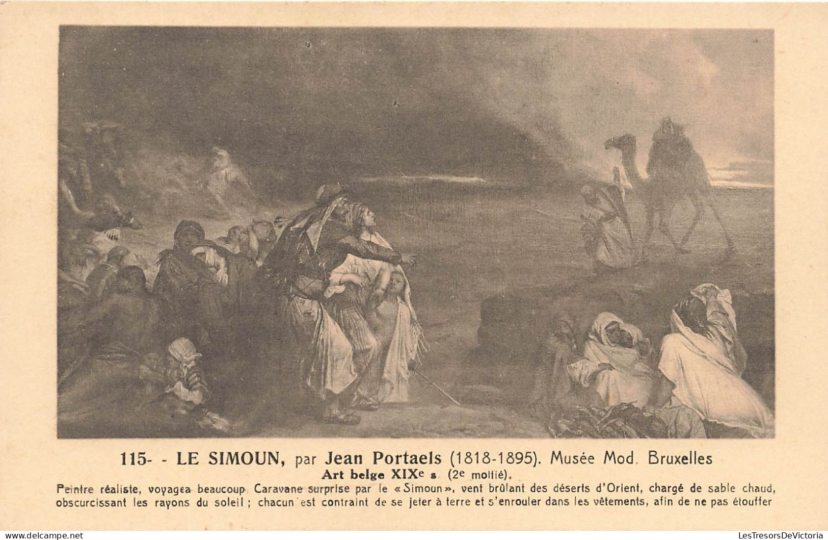 BELGIQUE - Le Simoun Par Jean Portaels (1818-1895) - Musée Mod Bruxelles - Art Bele XIX E- Carte Postale Ancienne - Museums