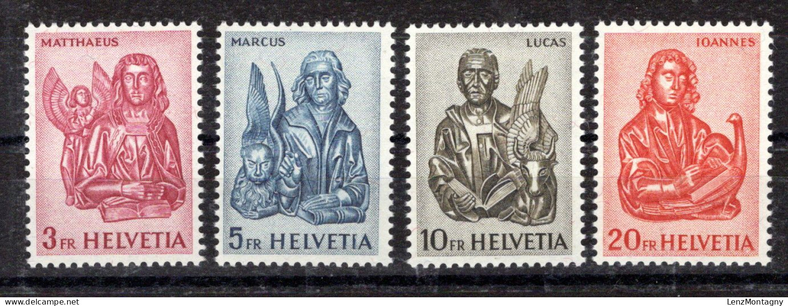 Suisse 18.9.1961 - YT 660 C/D/E/F Michel 738-741 SBK 381-4 ** MNH - Les Quatre Évangélistes, Die Vier Evangelisten - Neufs