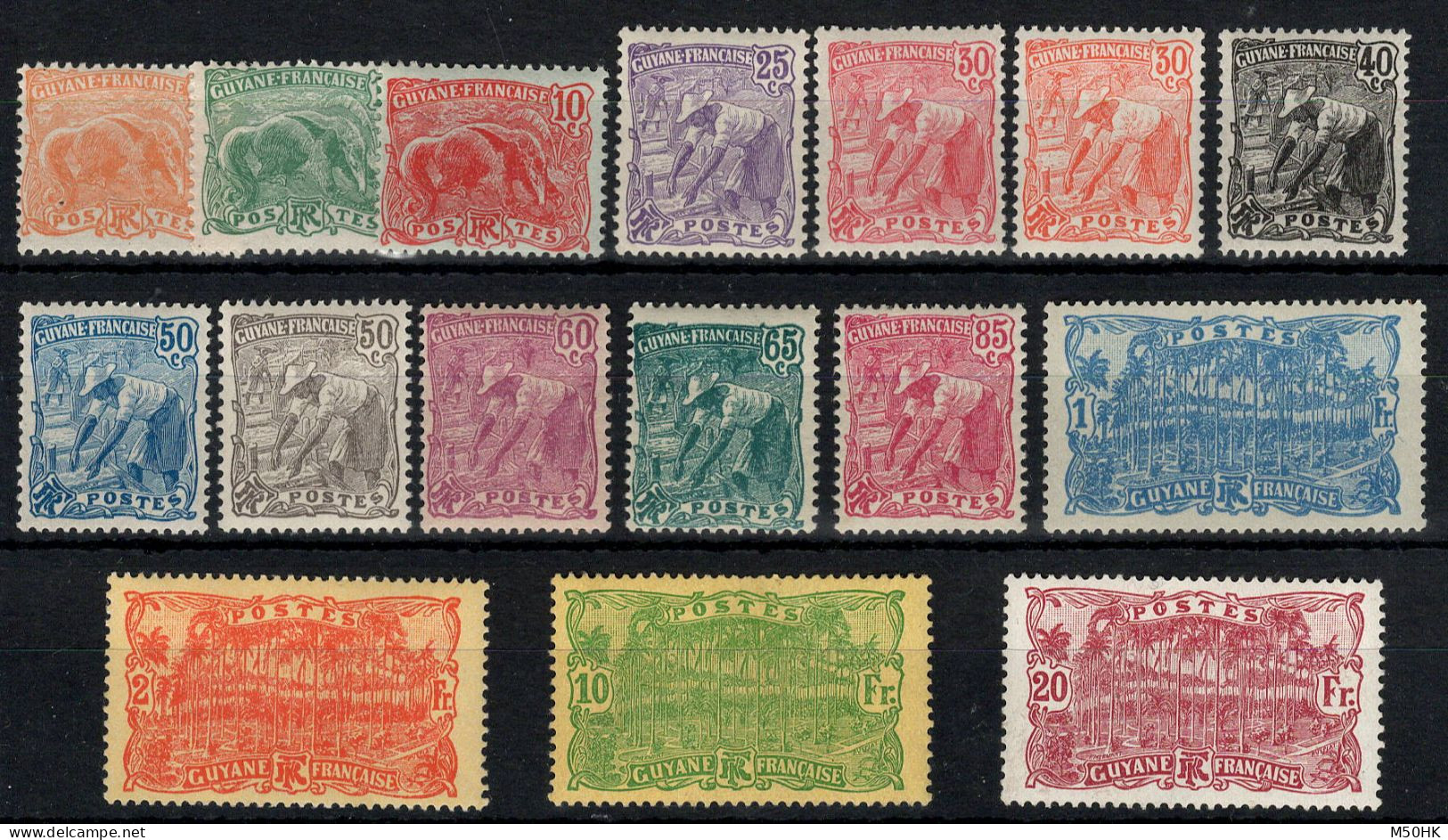 Guyane - YV 75 à 90 N* MH Complète , Cote 49 Euros - Unused Stamps
