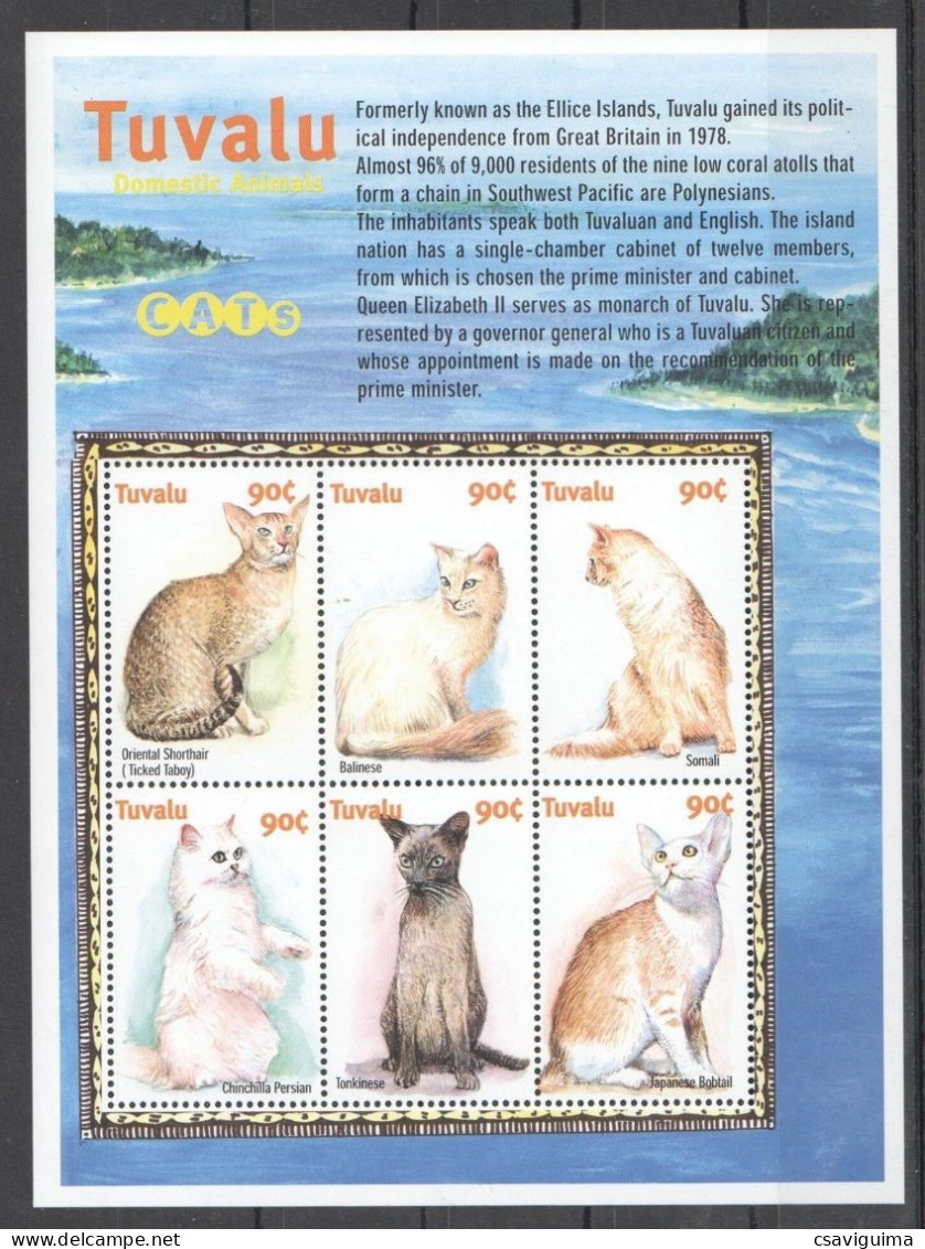 Tuvalu - 2000 - Cats - Yv 885N/Z - Hauskatzen