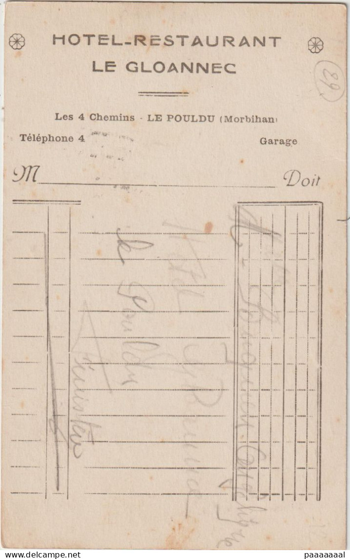 LE POULDU  LE CARREFOUR DES 4 CHEMINS A L ARRIVEE DE QUIMPERLE - Le Pouldu