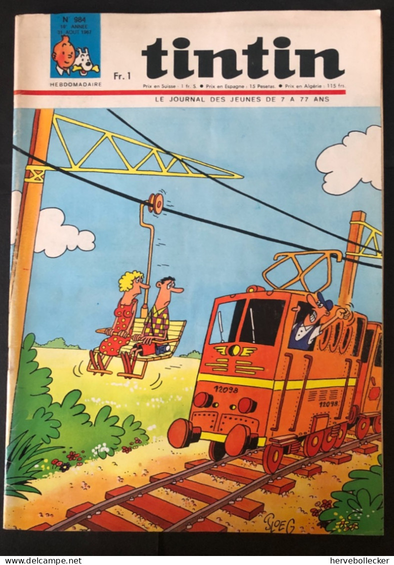 TINTIN Le Journal Des Jeunes N° 984 - 1967 - Tintin
