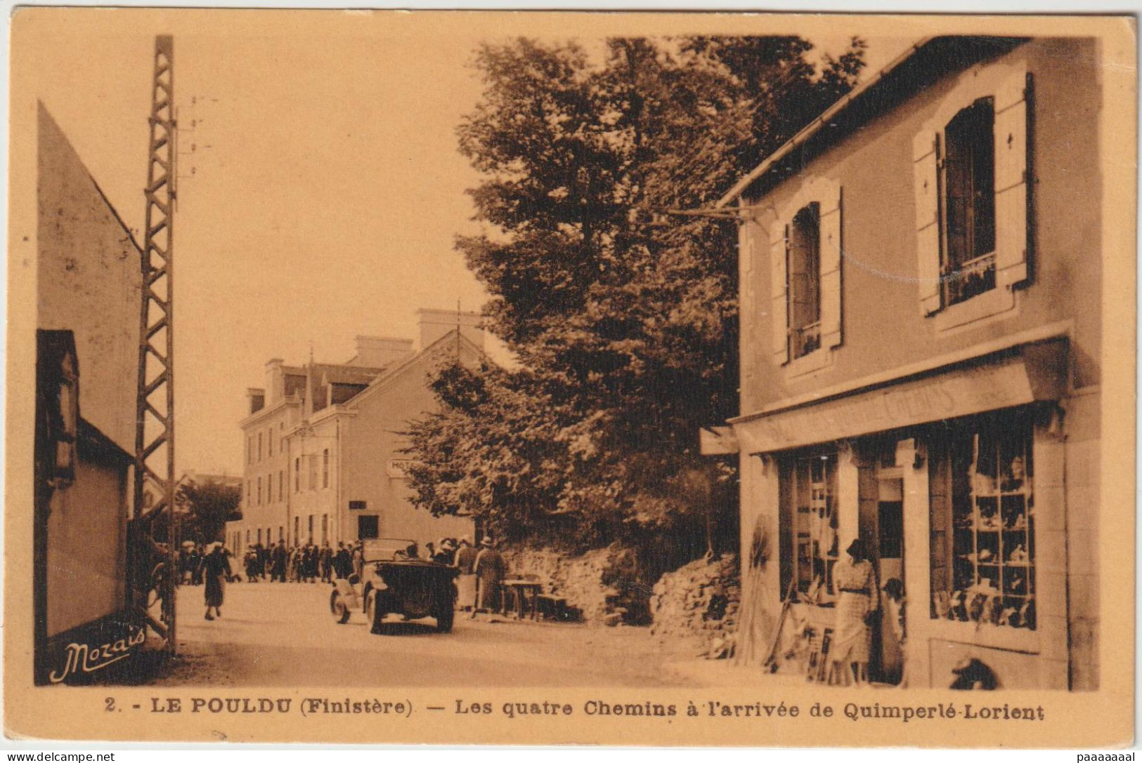 LE POULDU  LES 4 CHEMINS A L ARRIVEE DE QUIMPERLE LORIENT - Le Pouldu