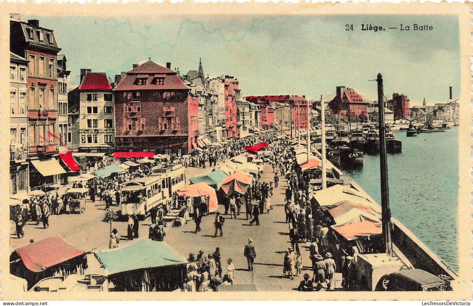 BELGIQUE - Liège - La Batte - Animé - Bateaux - La Mer - Le Quai - Vue Générale - Carte Postale Ancienne - Liege