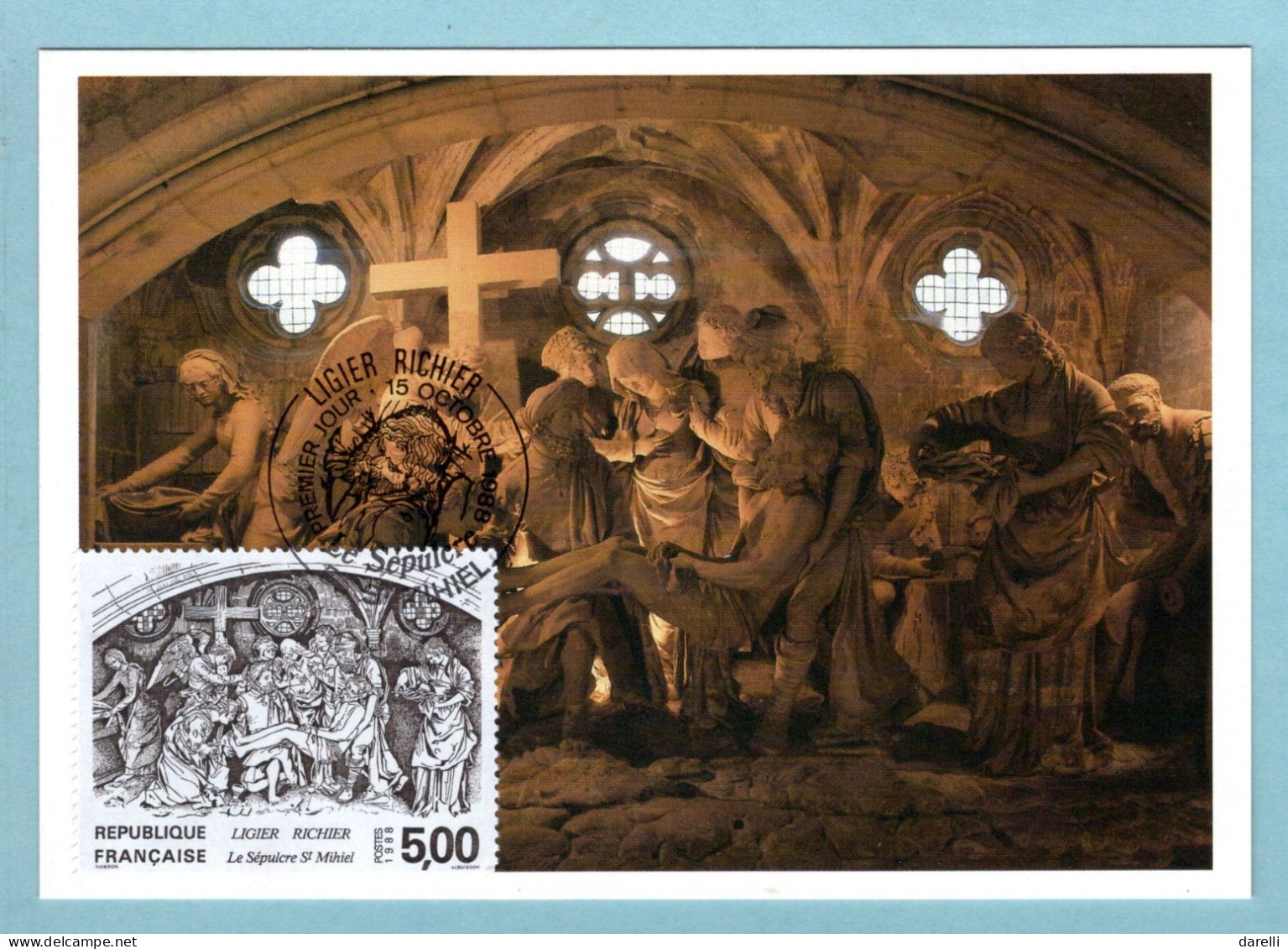 Carte Maximum 1988 - Ligier Richier - La Sépulture Saint Mihiel -YT 2553 - 59 St Mihiel - 1980-1989