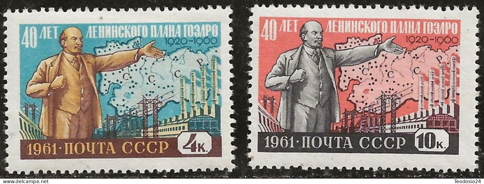 Russie 1961  Y&T : 2384 Et 2385 ** - Neufs