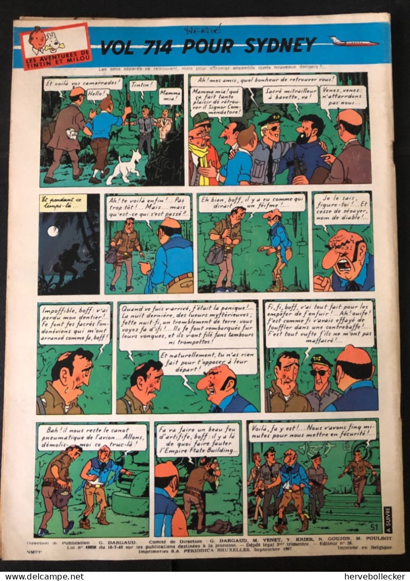 TINTIN Le Journal Des Jeunes N° 986 - 1967 - Tintin