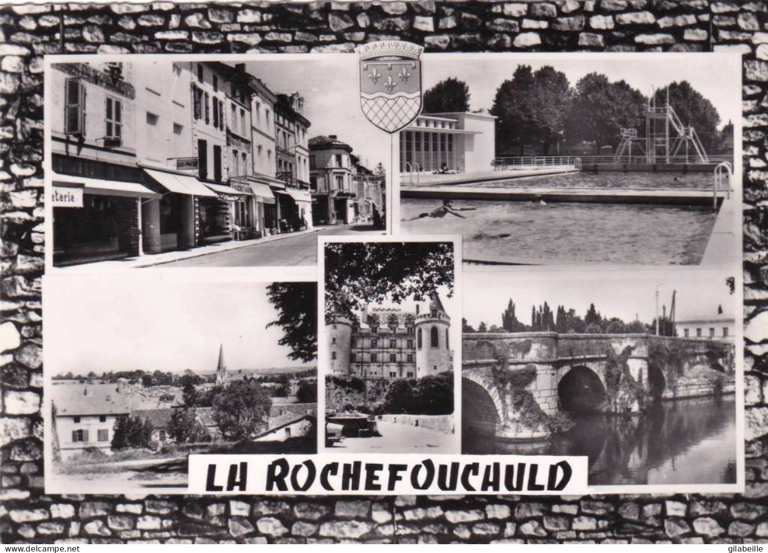 16 - Charente -  LA ROCHEFOUCAULD - Rue Des Halles - La Piscine - Le Pont Sur La Tardoire - Other & Unclassified