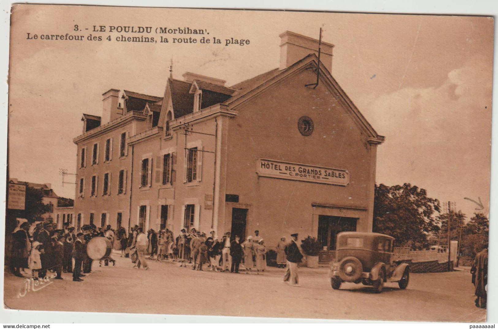 LE POULDU  LE CARREFOUR DES 4 CHEMINS LA ROUTE DE LA PLAGE - Le Pouldu