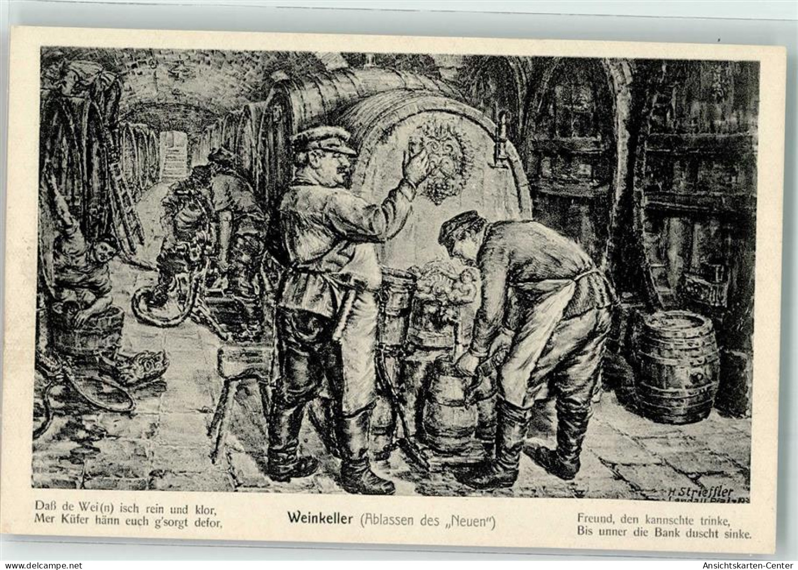 10673503 - Weinkeller Ablassen Des Neuen  Sign. Strieffler Bild Nr. 15  An Der Deutschen Weinstrasse - Wines & Alcohols