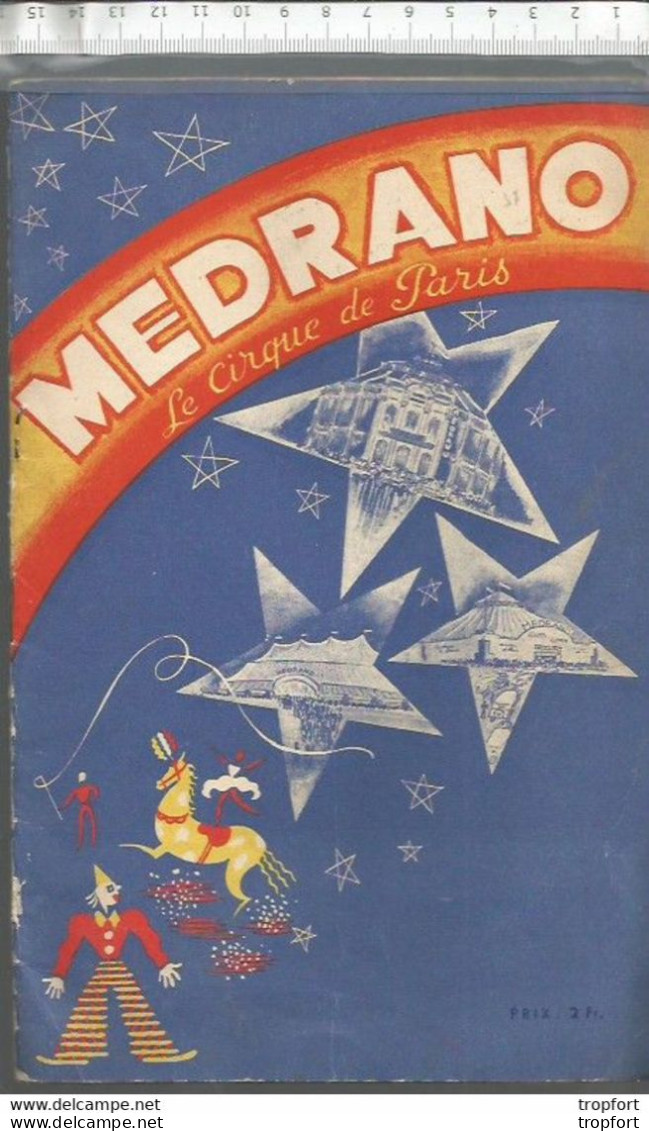 Vintage Old French Circus Program 1937 / Programme Cirque MEDRANO Fratellini ZAMA TRUBKA - Programme
