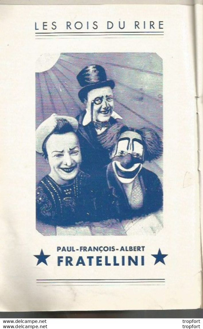 Vintage Old French Circus Program 1937 / Programme Cirque MEDRANO Fratellini ZAMA TRUBKA - Programs