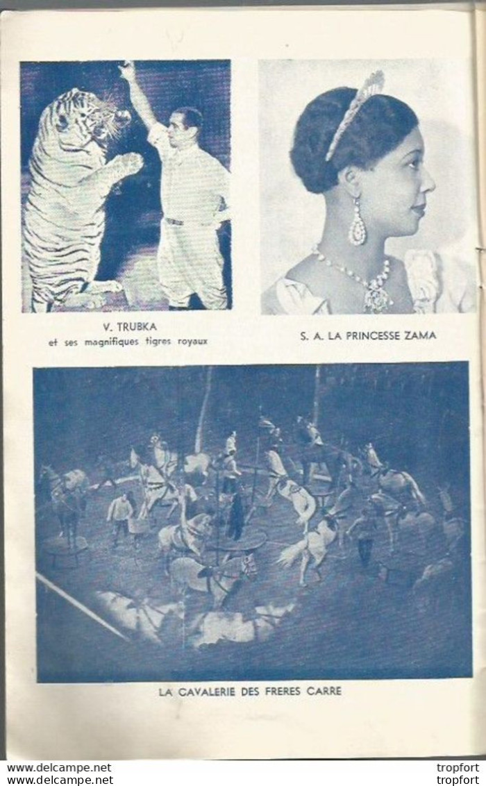 Vintage Old French Circus Program 1937 / Programme Cirque MEDRANO Fratellini ZAMA TRUBKA - Programas