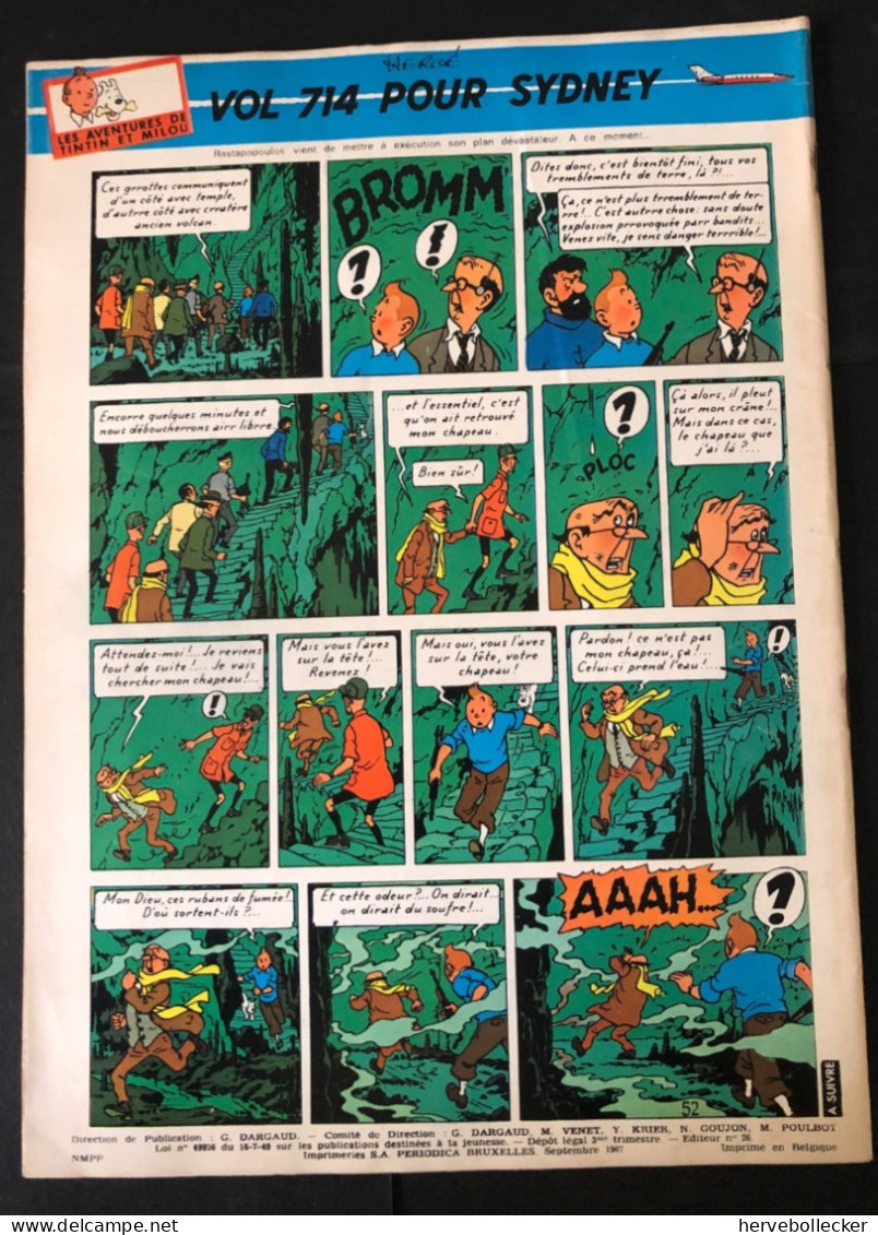 TINTIN Le Journal Des Jeunes N° 987 - 1967 - Tintin