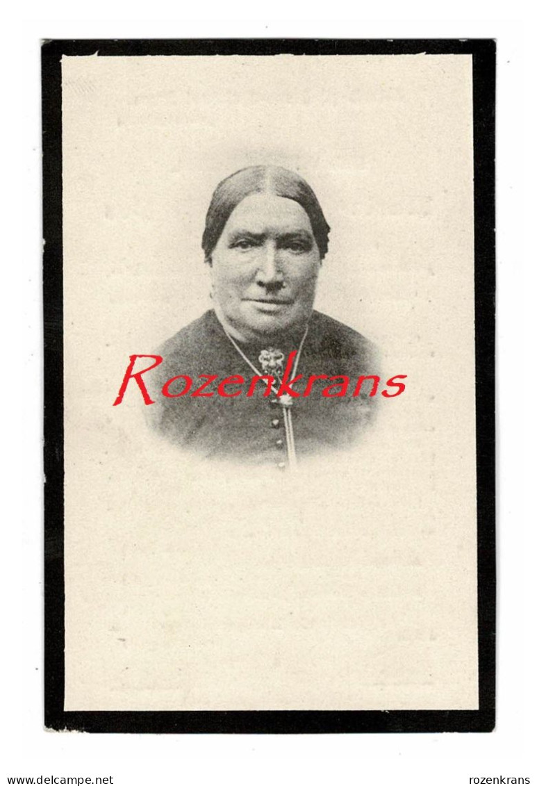 Maria De Vos Dominicus Schepens Grotenberge St Sint Lievens Essche Esse 1900 Met Photo Foto Doodsprentje Bidprentje - Todesanzeige