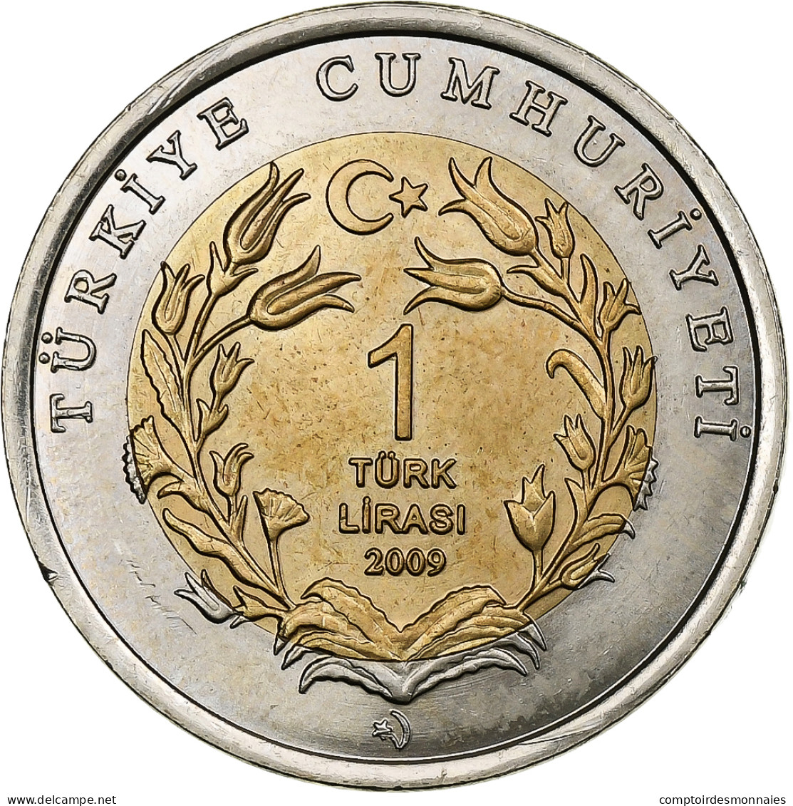 Turquie, Lira, 2009, Bimétallique, SPL, KM:1244 - Turquia