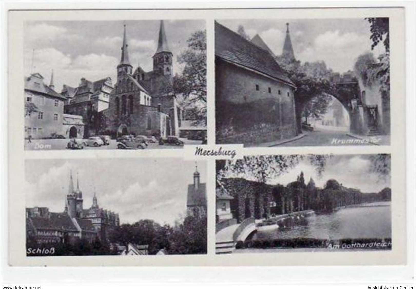 39010603 - Merseburg Mit Dom, Schloss, Partie Am Gotthardteich Und Krummes Tor Ungelaufen  Gute Erhaltung. - Merseburg