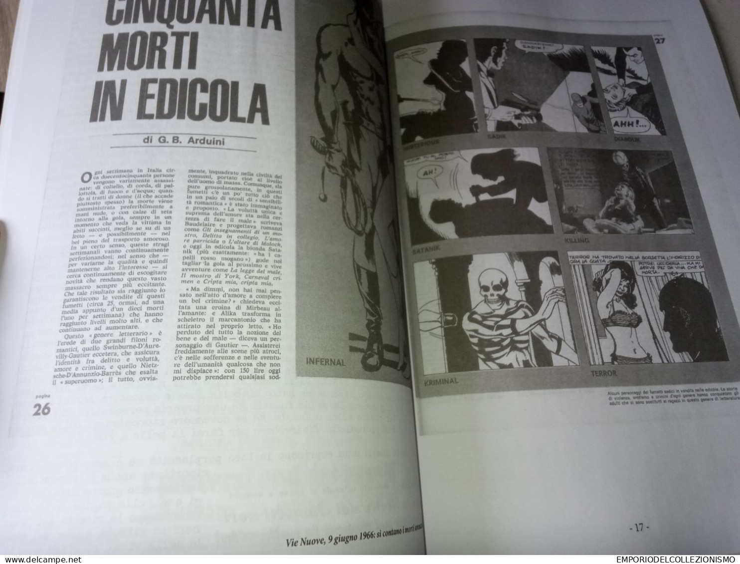 3 libri fumetti neri italiani diabolik kriminal satanik alika zakimort vamp demoniak sadik jnfernal killing genius bang