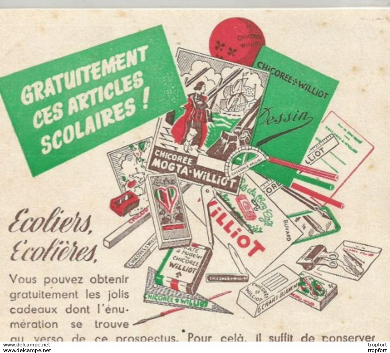 Vintage / Rare Publicité Affichette Publicitaire Sable Sur SARTHE Chicorée WILLIOT - Publicités