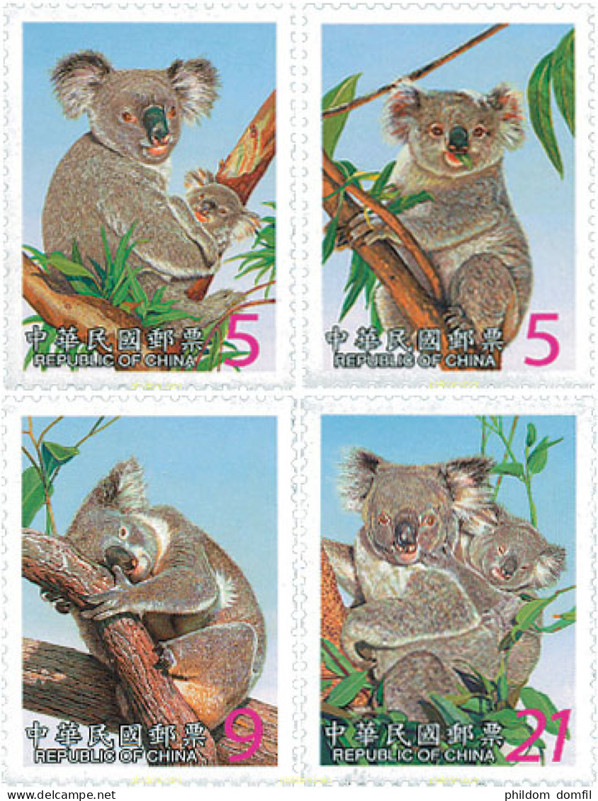 116194 MNH CHINA. FORMOSA-TAIWAN 2002 KOALAS - Unused Stamps