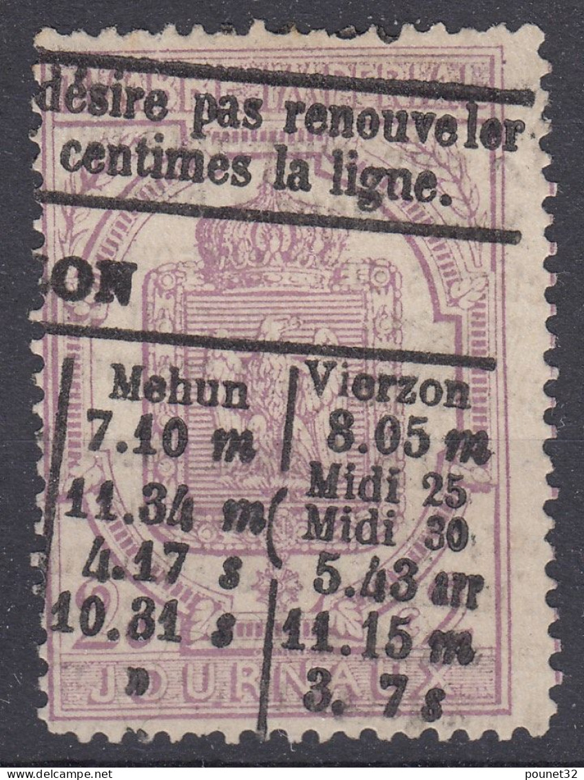 FRANCE TIMBRE JOURNAUX N° 7 TRES BELLE OBLITERATION TYPOGRAPHIQUE - Kriegsmarken