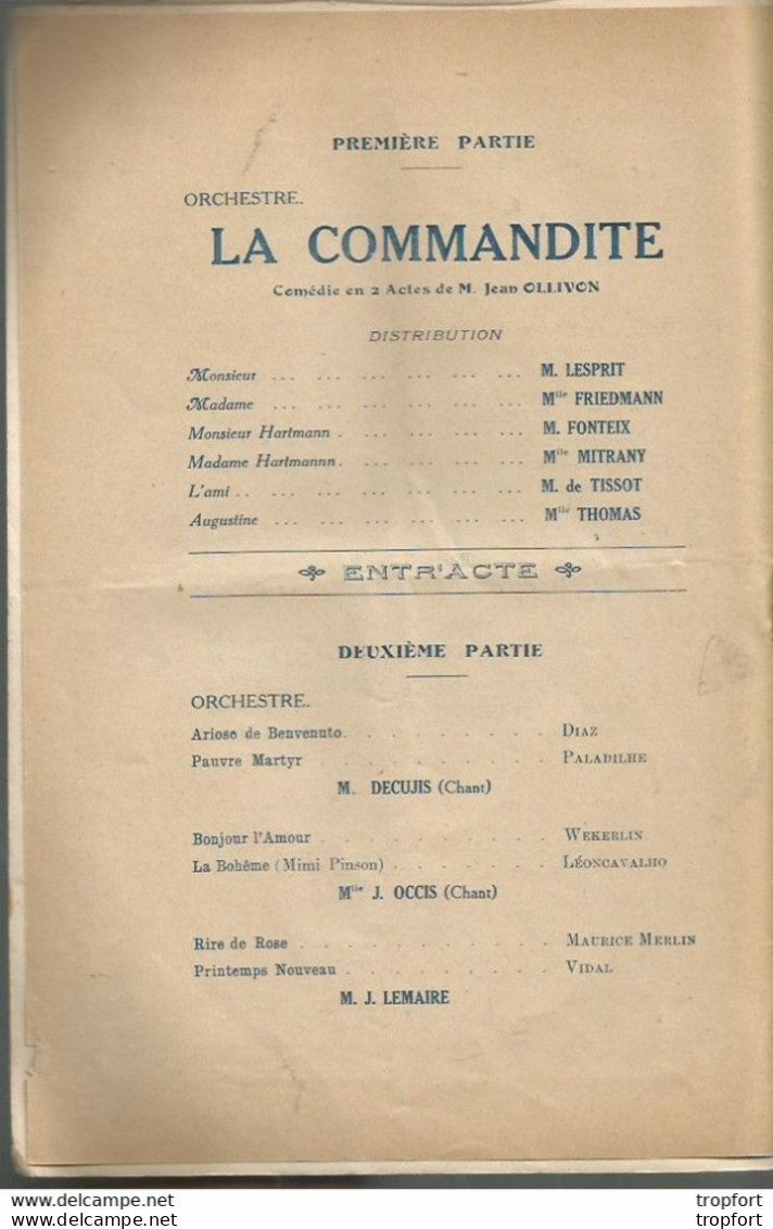 Rare Programme IMPERATRICE PALACE Au Profit Des Malades BERCK 1925 Malingre Maire CINEMA FILM - Programmes