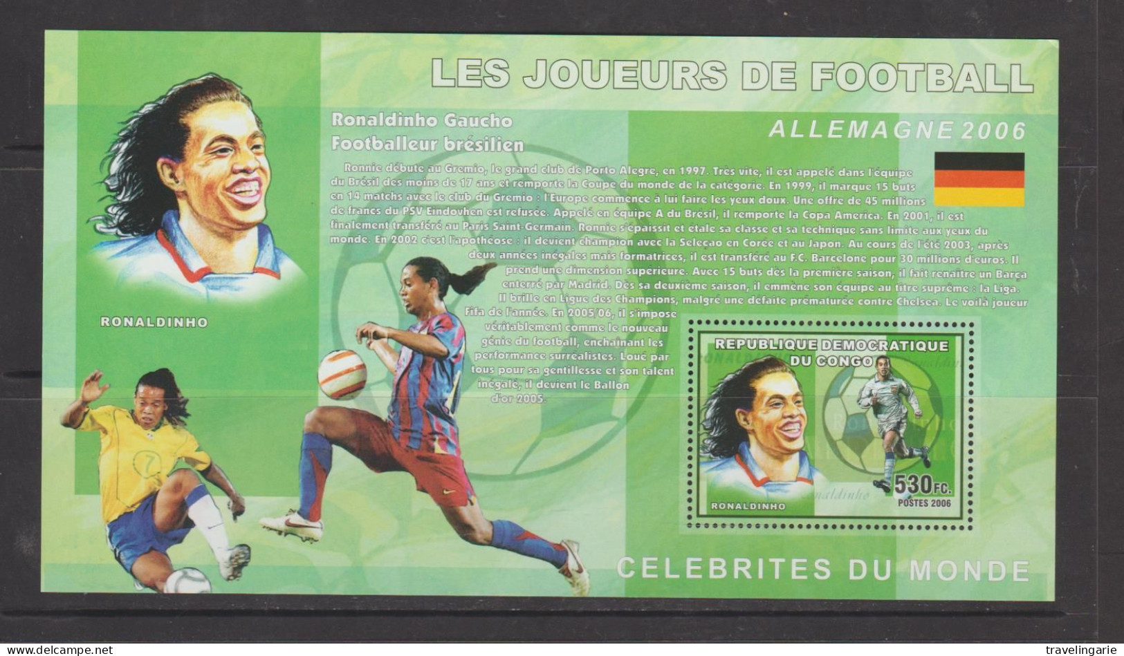 Democratic Republic Of Congo 2006 Football Players Blocs MNH ** - Nuevos