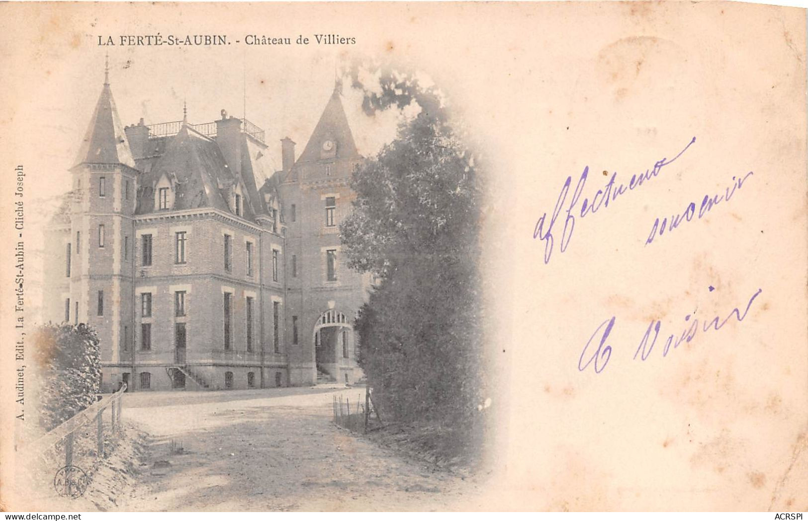 LA FERTE ST AUBIN Chateau De Villiers 18(scan Recto-verso) MA914 - La Ferte Saint Aubin