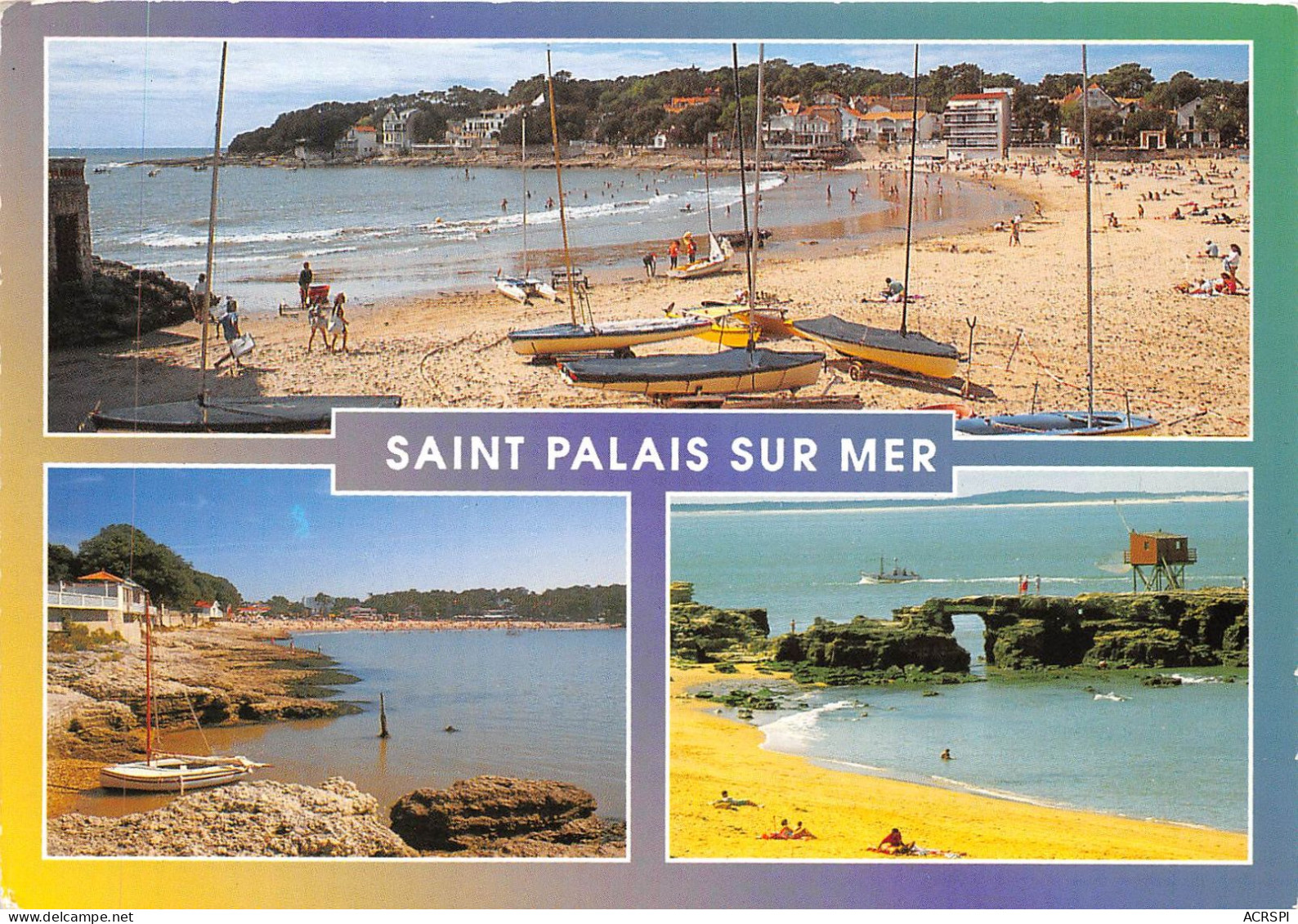 SAINT PALAIS SUR MER La Plage Les Rochers Le Pont Du Diable Et La Plage Du Platin 5(scan Recto-verso) MA910 - Saint-Palais-sur-Mer