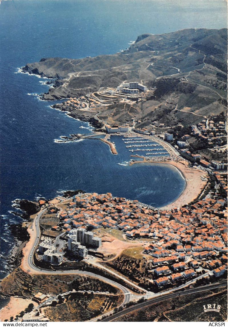 BANYULS SUR MER La Plage Et Le Port Vus Du Ciel 9(scan Recto-verso) MA908 - Banyuls Sur Mer