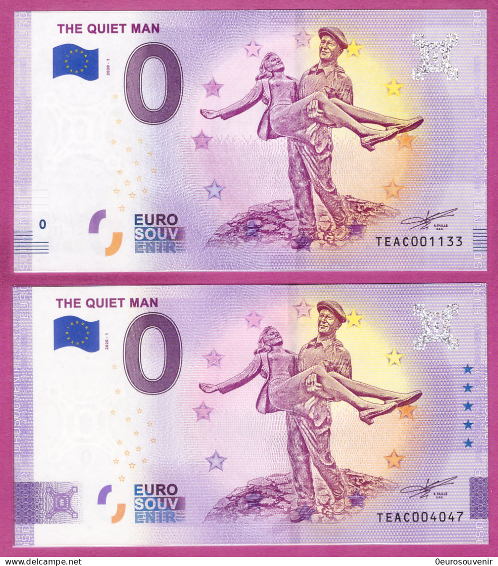 0-Euro TEAC 2020-1 THE QUIET MAN IRELAND Set NORMAL+ANNIVERSARY - Private Proofs / Unofficial