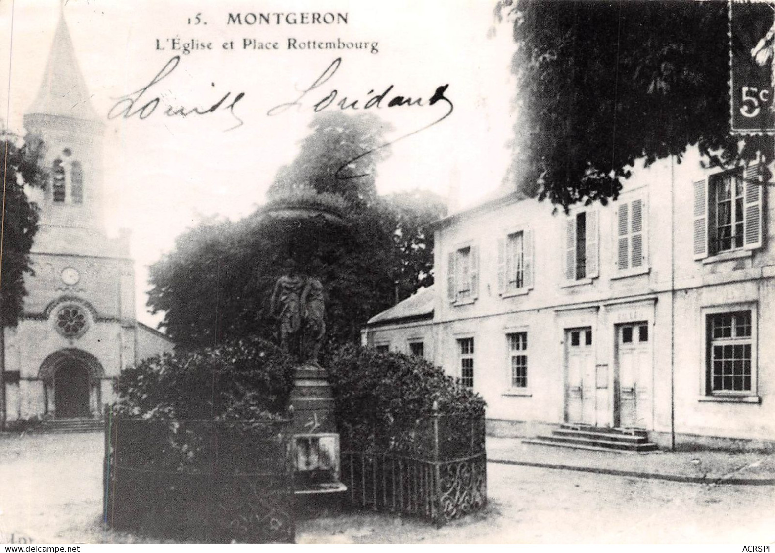 MONTGERON L Eglise Et Place Rottembourg 12(scan Recto-verso) MA949 - Montgeron