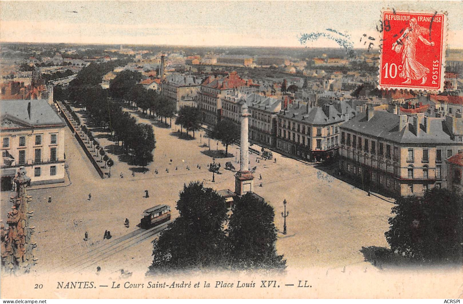 NANTES Le Cours Saint Andre Et La Place Louis XVI 26(scan Recto-verso) MA947 - Nantes