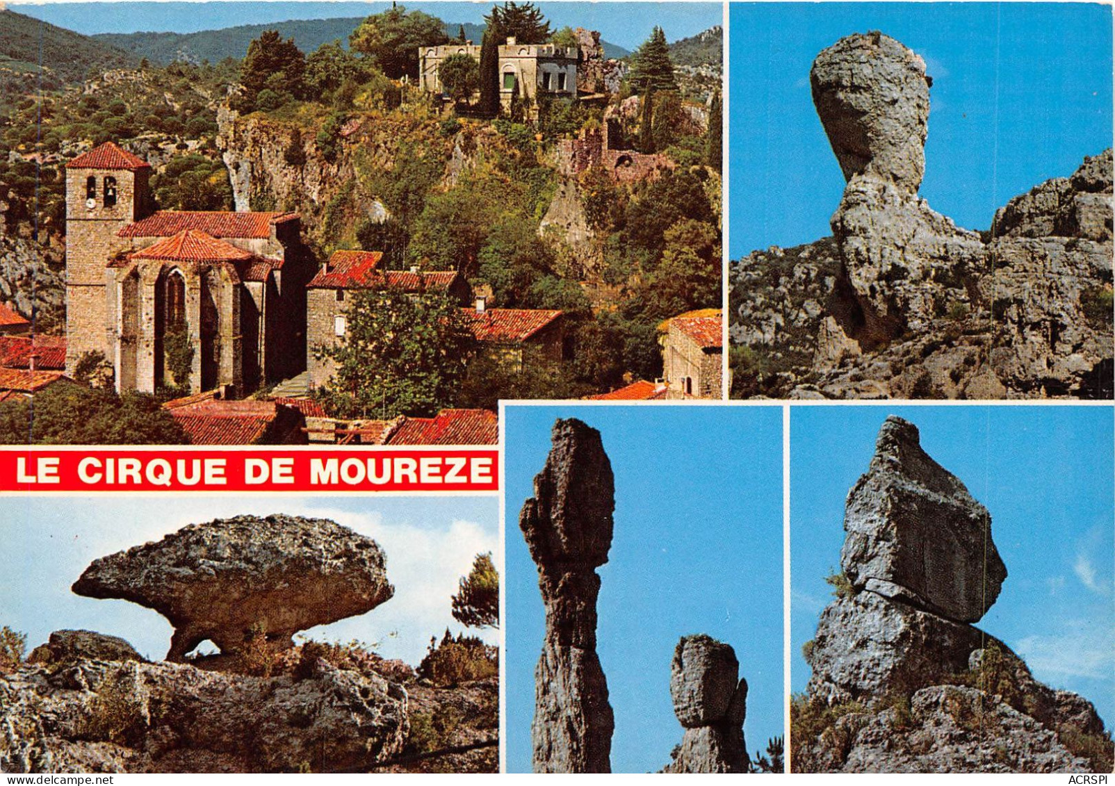 Le Cirque Dolomitique De MOUREZE PRES DE CLERMONT L HERAULT Le Village Et Son Chateau 12(scan Recto-verso) MA943 - Clermont L'Hérault