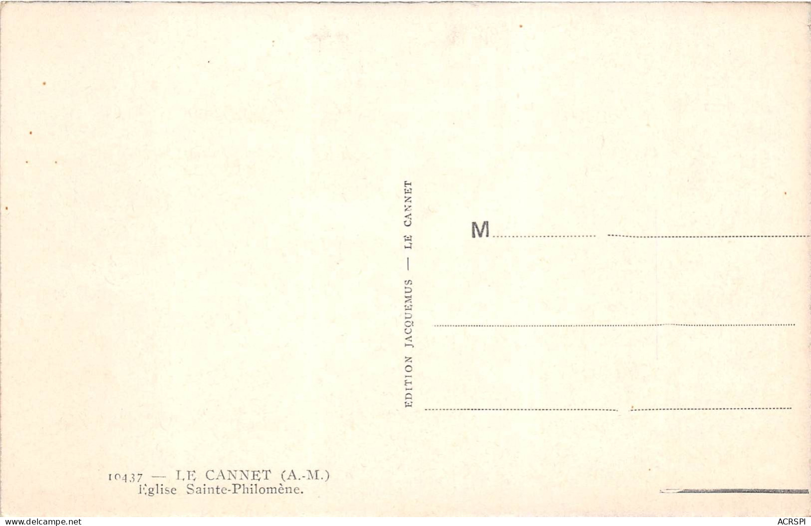 LE CANNET Eglise Philomene 3(scan Recto-verso) MA941 - Le Cannet