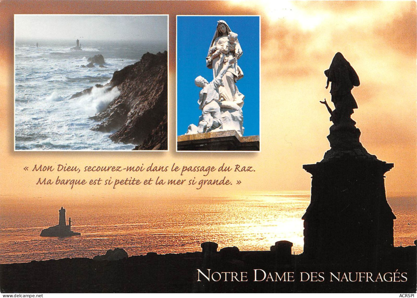 PLOGOFF Le Pointe Du Raz Notre Dame Des Naufrages 21(scan Recto-verso) MA939 - Plogoff