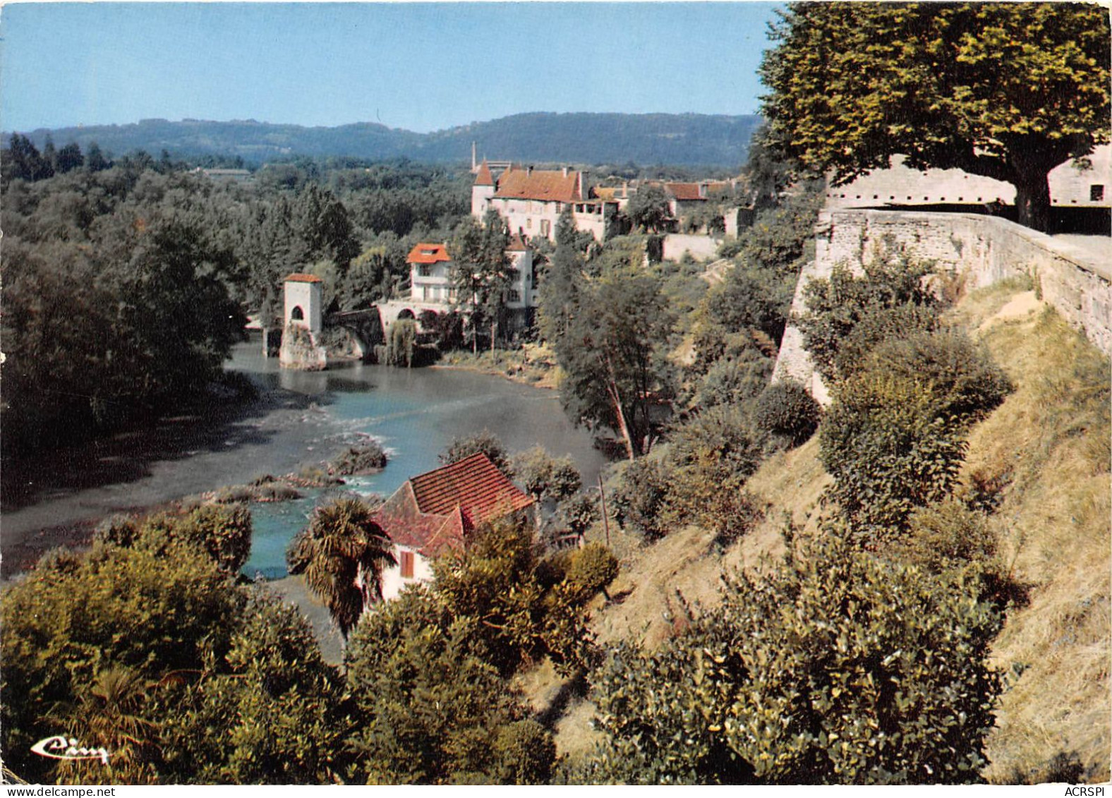 SAUVETERRE DE BEARN La Terrasse Avec Vue Sur Le Pont De La Legende 12(scan Recto-verso) MA973 - Sauveterre De Bearn