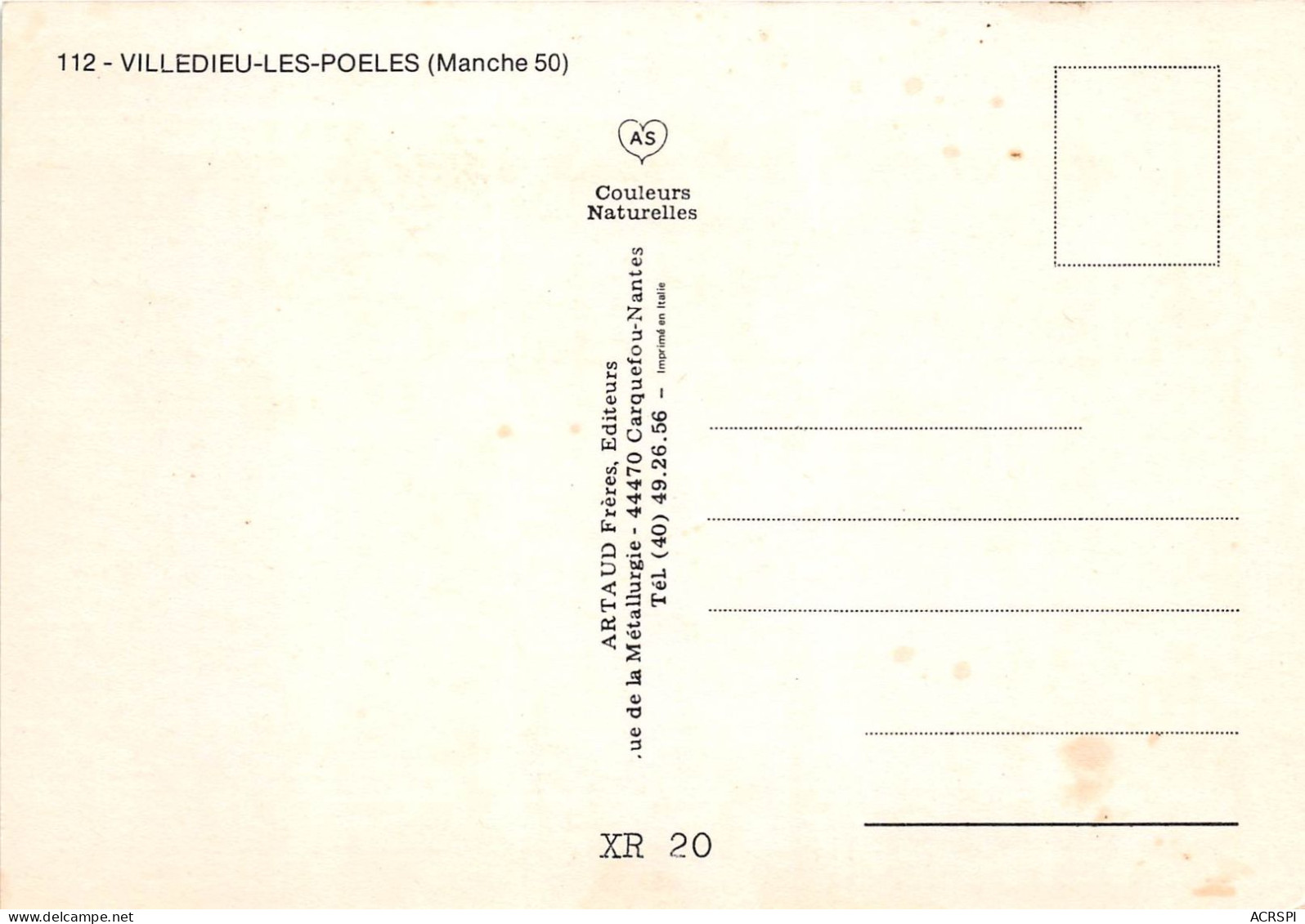 VILLEDIEU LES POELES 14(scan Recto-verso) MA959 - Villedieu