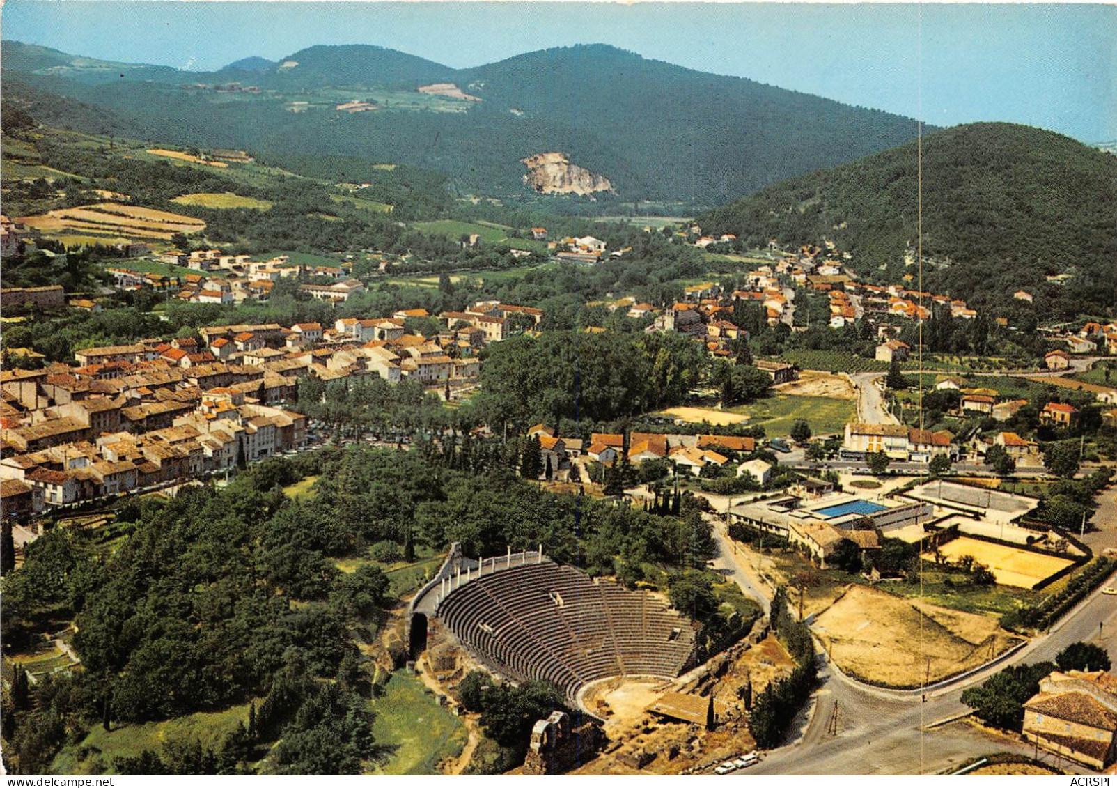 VAISON LA ROMAINE Vue Aerienne Au Premier Plan Le Theatre Antique 21(scan Recto-verso) MA958 - Vaison La Romaine