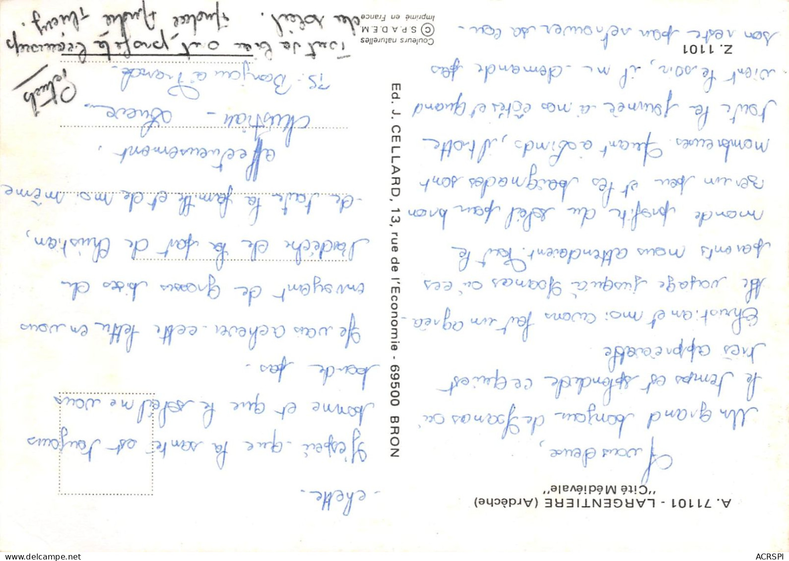 LARGENTIERE Cite Medievale 28(scan Recto-verso) MA996 - Largentiere