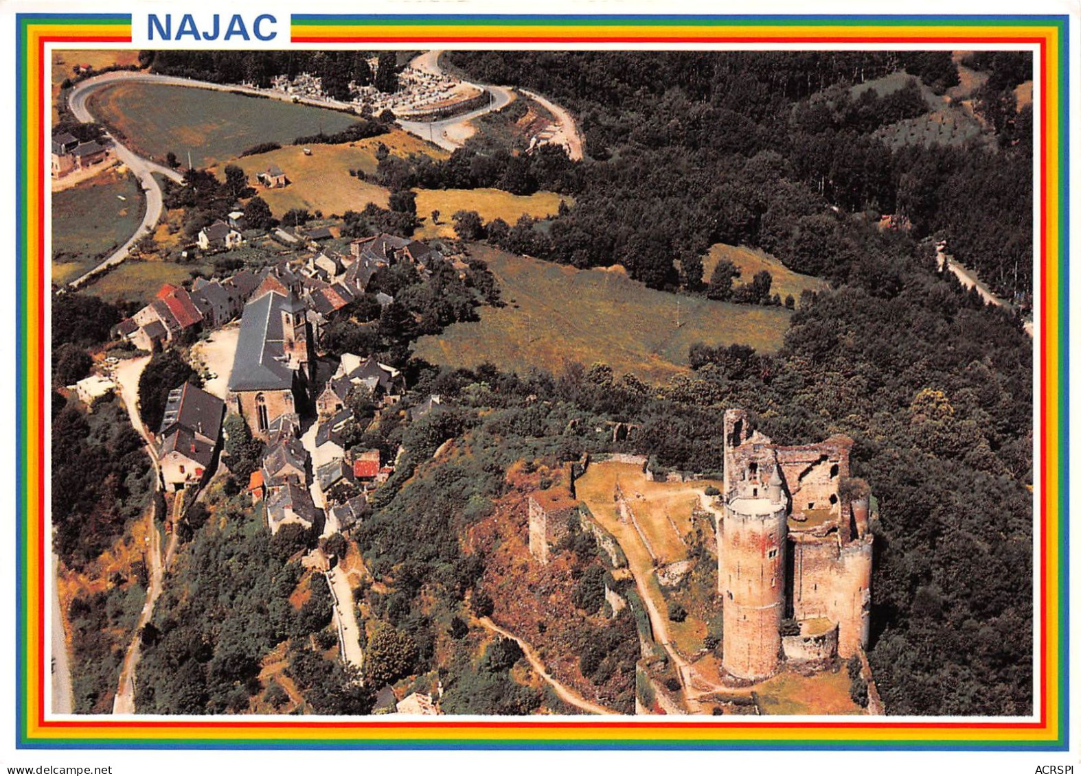 NAJAC Vue Aerienne 24(scan Recto-verso) MA995 - Najac