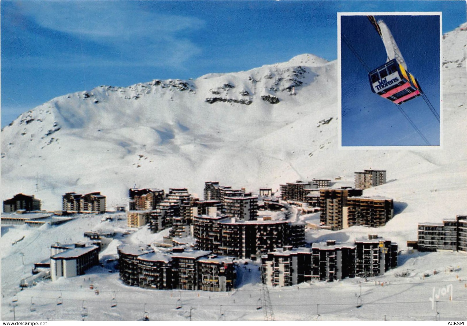 VAL THORENS Vue Generale De La Station Et Le Telepherique De La Cime Caron 17(scan Recto-verso) MA991 - Val Thorens